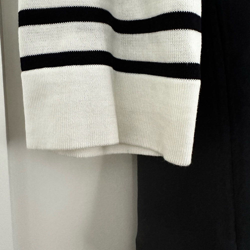 COS silk layer striped 3/4 sleeve blouse size medium - Picture 8 of 11